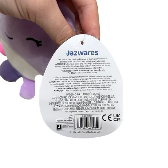 Squishmallows Beula Soft Plush NWT Soft 5in Purple Multicolor Soft Girl Squishy - Picture 5 of 7